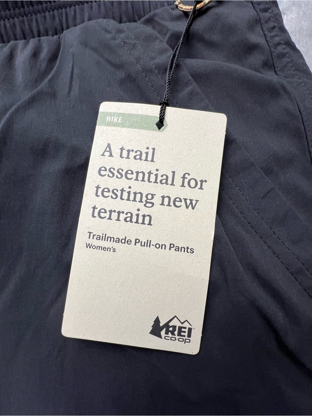 REI Trail Made Pant Women's Large Black Outdoor Hiking Tapered Trailmade Pull On - Picture 7 of 9
